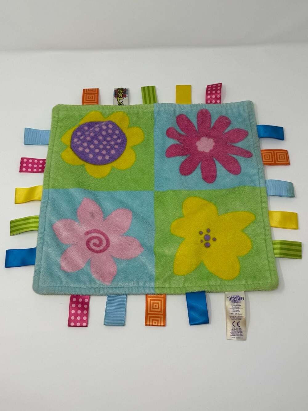 Taggies Floral Print Baby Security Blanket Lovey